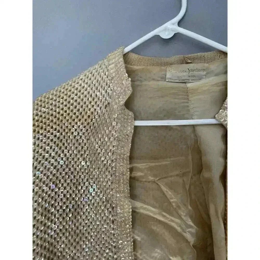 Vintage Beaded Sweater Small. Monrose Sportswear 100% Wool